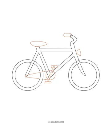 Велосипед рисунок поэтапно - 75 фото