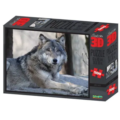 Стерео Пазл Prime3D Super \"Волк\" 500 - купить с доставкой по выгодным ценам  в интернет-магазине OZON (178533250)