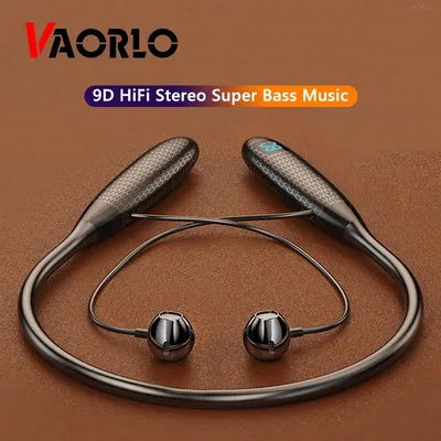 Купить VAORLO 9D HiFi стерео Bluetooth наушники с шейным ремешком супер бас  с микрофоном большая емкость Heaseset 96 часов музыкальное время | Joom