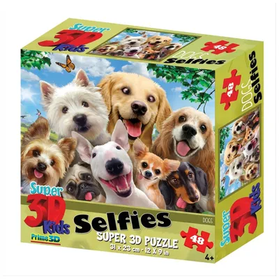 Стерео пазл Prime 3D 13535 Собаки селфи 48 деталей купить в Краснодаре в  интернет-магазине LEMI KIDS