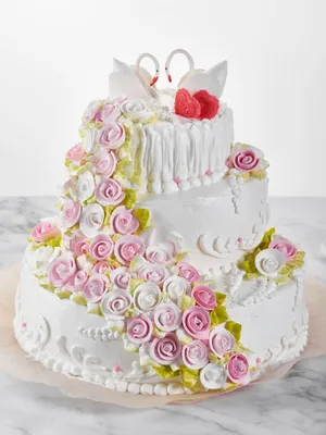 Свадебный одноярусный торт 2,3 кг. торты на заказ Петрозаводск – Беккер