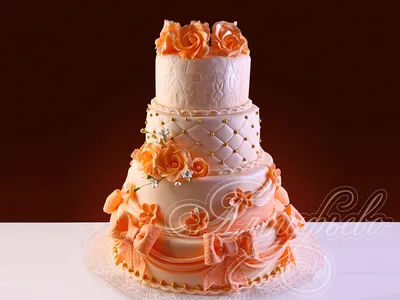 Свадебный торт с бантом СВ22 на заказ в Киеве ❤ Кондитерская Mr. Sweet