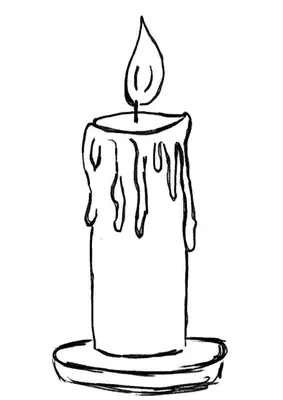 Свеча в подсвечнике, черно-белая в стиле дудла Иллюстрация штока -  иллюстрации насчитывающей пламя, график: 160733609