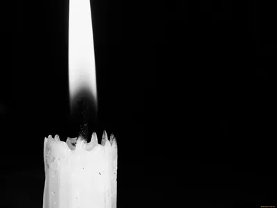 Черно-белое изображение свечи на белом фоне. | Премиум векторы