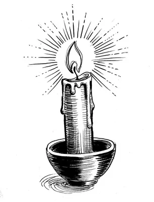 Черно-белая светлая свеча, светлая, свеча, монохромный png | PNGEgg