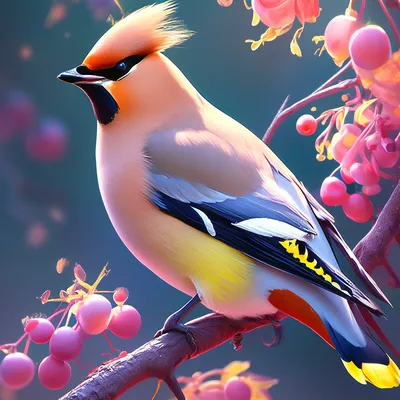 Голоса птиц Как поёт Свиристель (Bombycilla garrulus) - YouTube