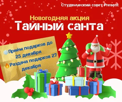 Подарочный бокс «Тайный Санта» — купить в Москве подарок от Тайного Санты в  интернет-магазине Миларки.ру
