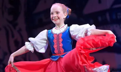 Костюм детский танцевальный «Полька» - Сударушка