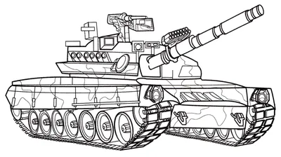 Военная раскраска Танк » Раскраски.рф - распечатать картинки раскраски для  детей бесплатно онлайн!