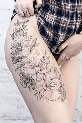 Женские татуировки на бедре - смелое выражение женственности - tattopic.ru