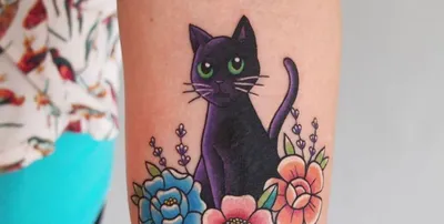20 оригинальных идей «кошачьих» татуировок