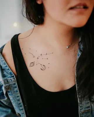 Tattoo with the zodiac sign Aquarius - All about the tattoo