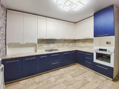 Угловая черная кухня в стиле минимализм \"Модель 768\" в Барнауле - цены,  фото и описание.