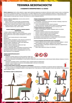 Техника безопасности в кабинете информатики в картинках