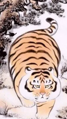 Лучший рисунок тигра в моей жизни | Пикабу