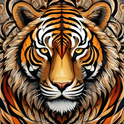 Рисунок пастелью. \"Амурский тигр\" | Пикабу