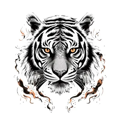 Рисунок тигра | Премиум векторы