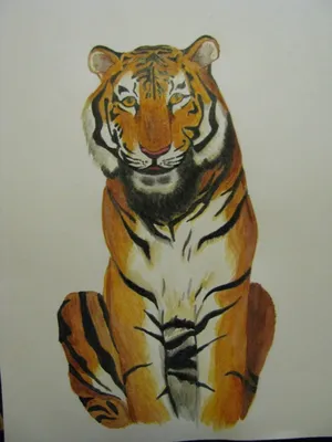 Скачать обои тигр, живопись, морда, заросли, арт разрешение 3000x1688  #271536