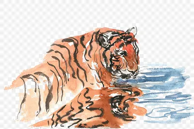 Скачать обои тигр, рисунок, животные, красота, джунгли разрешение 1400x1050  #13481