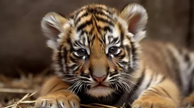 тигренок в своей естественной среде обитания, картинка тигренка, животное,  детеныш фон картинки и Фото для бесплатной загрузки
