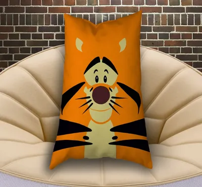 Подушка ростовая вертикальная с 3D принтом Тигра / Тигруля | Booom Shop