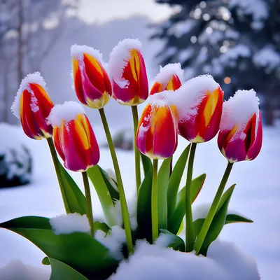 тюльпаны в снегу на рабочий стол Тюльпаны в снегу фото #yandeximages |  Winter flowers, Flower beauty, Flowers