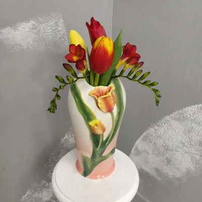 Картина по номерам \"Тюльпаны в вазе\"