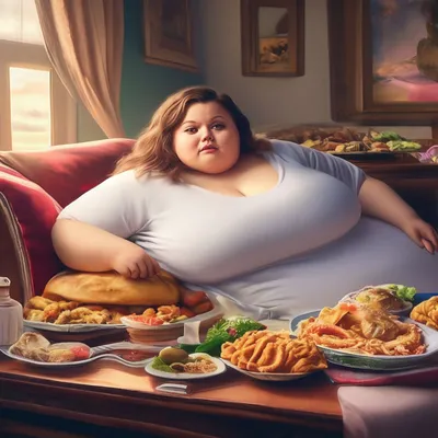 Изображения толстых девушек с едой - скачивайте бесплатно