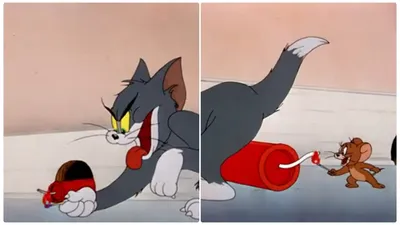 Картина для интерьера Том и Джерри / The Tom and Jerry на холсте, персонажи  мультфильма, 45х45 см, холст с печатью на подрамнике, на стену, Постер  Плакат - купить по низкой цене в