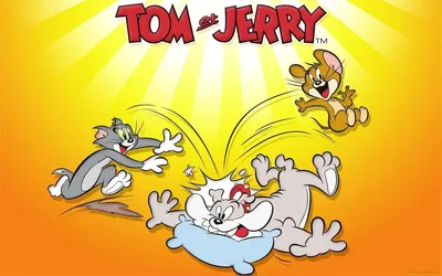 Обои на рабочий стол Кот Том / Tom с мышонком Джерри / Jerry идут на пляж  фрагмент из мультика Том и Джерри / Tom and Jerry, обои для рабочего стола,  скачать обои, обои бесплатно