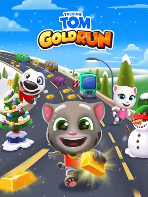 Отзыв о Говорящий Том: бег за золотом - игра для Android | Интересная,  захватывающая игра.