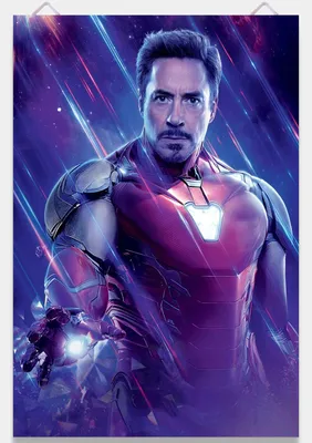ᐉ Постер Let's Play Мстители Avengers Война бесконечности Тони Старк  Железный человек Iron Man Супергерои MARVEL 3 61х40 см