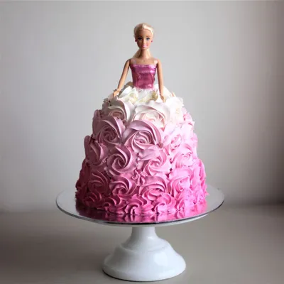 Торт с куклой Барби 17122122 стоимостью 5 850 рублей - торты на заказ  ПРЕМИУМ-класса от КП «Алтуфьево»