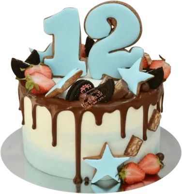 Шоколадный торт подростку 12 лет на день рождения, с летающим змеем, с  облаками, с топперами | Торт, Торты на детский день рождения, День рождения