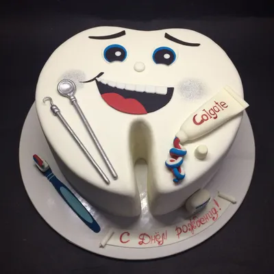 Торт для стоматолога | Cake cafe, Tooth cake, Dentist cake