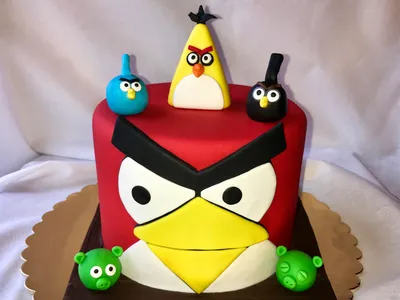 Детский торт торт энгри бердс, торт angry birds