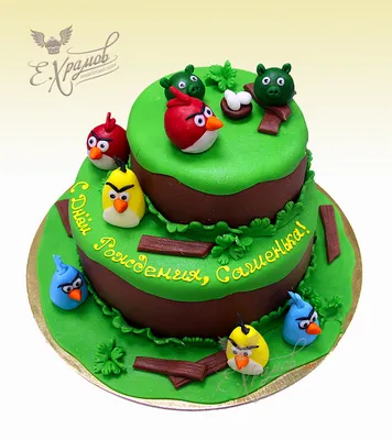 Самое вкусное от Natalaki: Детский торт \"Angry Birds\"