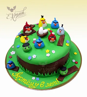 Торт angry birds купить с доставкой по Москве. Заказать торт angry birds.