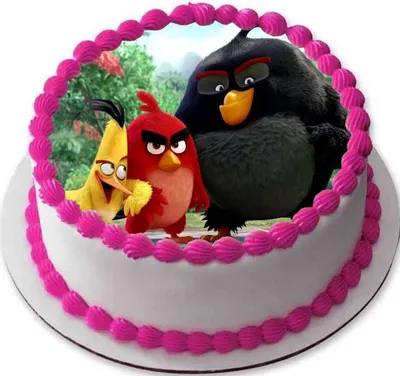 Детский торт торт энгри бердс, торт angry birds