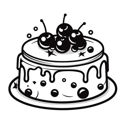 Торт Нарисованным Вручную Рисунком Акварели Стоковая иллюстрация  ©PantherMediaSeller #353134900