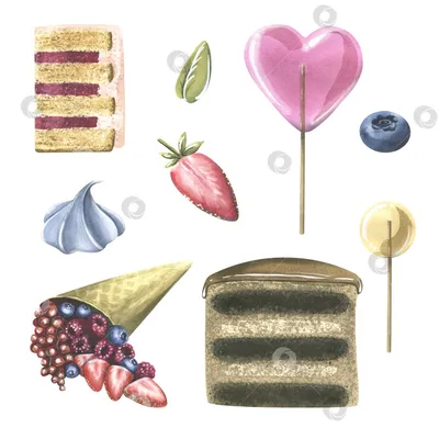 Торт ко дню рождения Кремовый песочный торт Живопись, торт, еда,  нарисованная, рука png | PNGWing