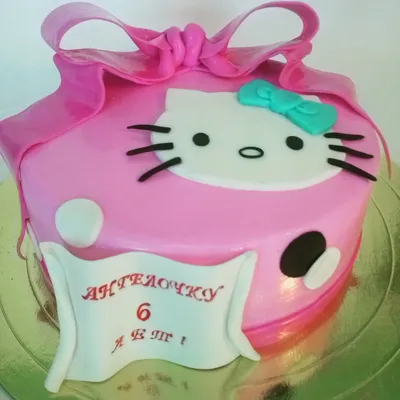 Торт Хеллоу Китти детский торт на 2 года заказать с доставкой в СПб на дом