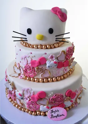 PrinTort Вафельная картинка на торт девочке Хэлло Китти Hello Kitty
