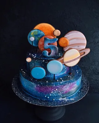 Зеркальный торт космос на заказ с доставкой недорого, фото торта, цена в  интернет-магазине