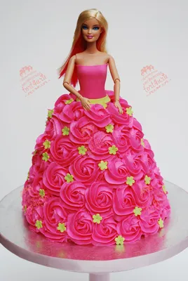 Детский торт кукла Барби (вид сбоку) - Кондитерская мастерская Комарист:  фото, цена, купить, доставка