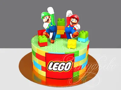 Торт Лего и Супер Марио на 6 лет 09053322 стоимостью 6 250 рублей - торты  на заказ ПРЕМИУМ-класса от КП «Алтуфьево»