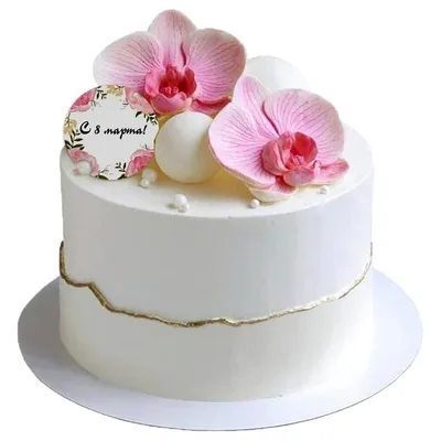 Торт на 8 марта белый – изготовление на заказ, доставка, цены и фото