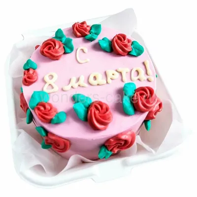 Бенто торт на 8 марта для мамы на заказ по цене 1500 руб. в кондитерской  Wonders | с доставкой в Москве