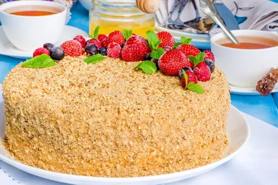 Торт Медовый с заварным кремом рецепт с фото - 1000.menu
