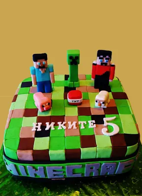 Майнкрафт | Торты на детский день рождения, Лего торт, Торт minecraft